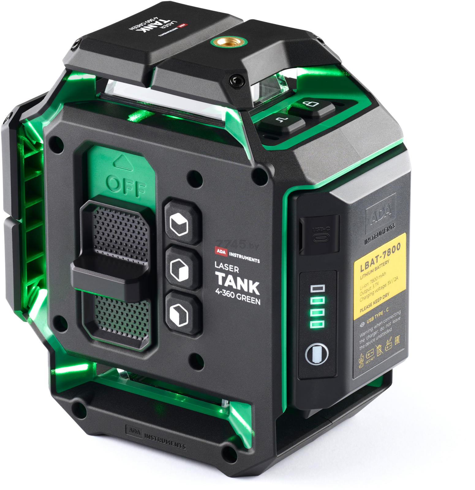 Уровень лазерный ADA INSTRUMENTS LaserTANK 4-360 Green Ultimate Edition (A00632) - Фото 2