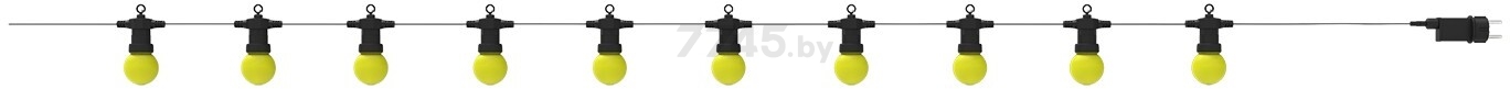Гирлянда новогодняя светодиодная GAUSS Белт Лайт Holiday 10 ламп 7,7 м жёлтый (HL065) - Фото 3