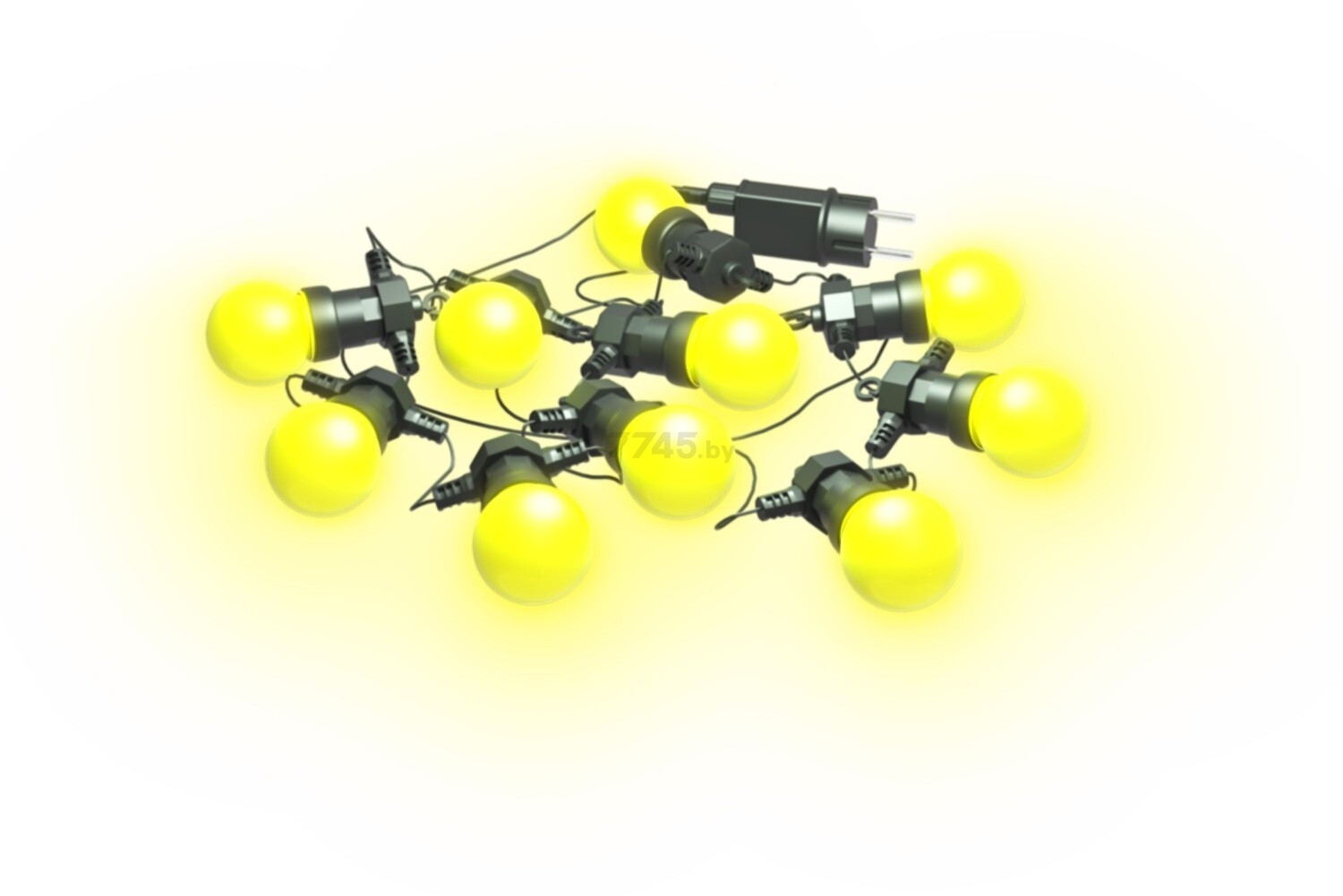 Гирлянда новогодняя светодиодная GAUSS Белт Лайт Holiday 10 ламп 7,7 м жёлтый (HL065) - Фото 2