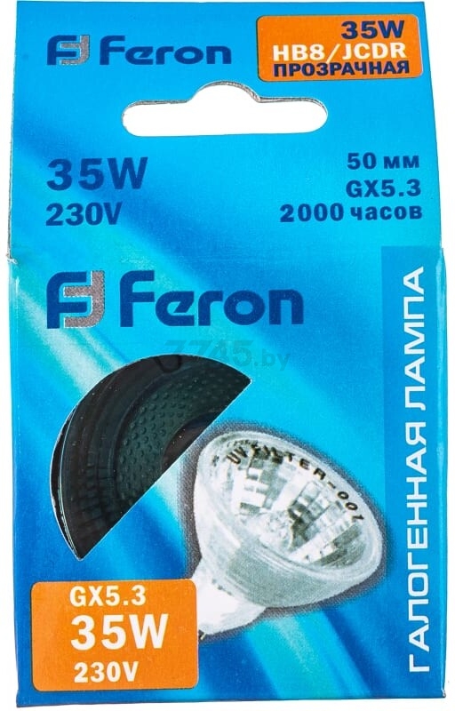 Лампа галогенная G5.3 35 Вт FERON JCDR HB8 (2152) - Фото 6