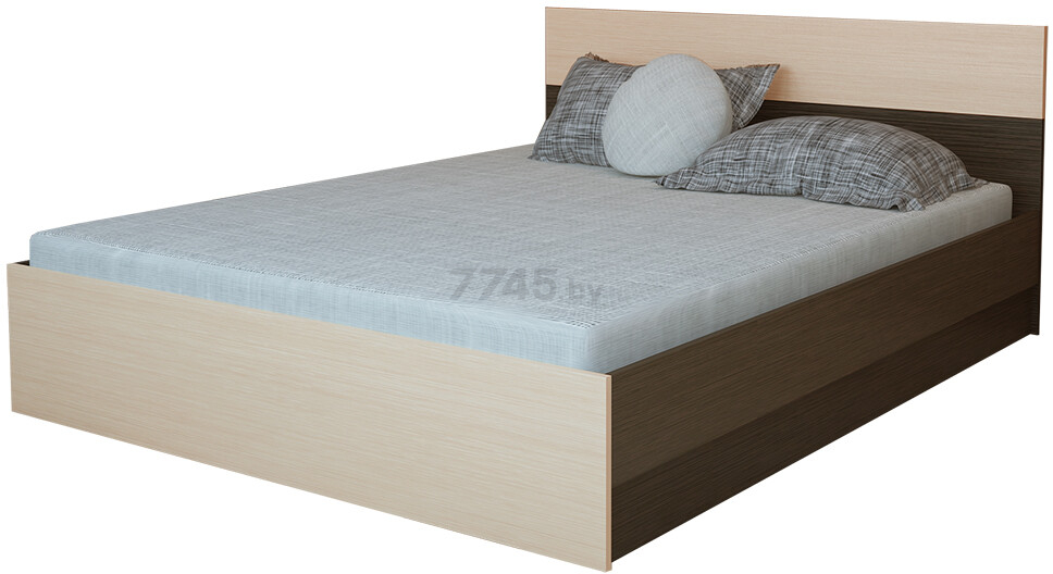 Двуспальная кровать ГОРИЗОНТ Юнона венге/дуб 160х200 см