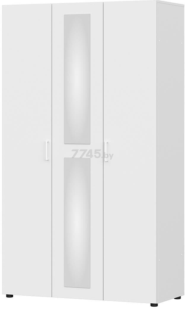 Шкаф NN МЕБЕЛЬ Токио белый текстурный 120,1х52х210 см