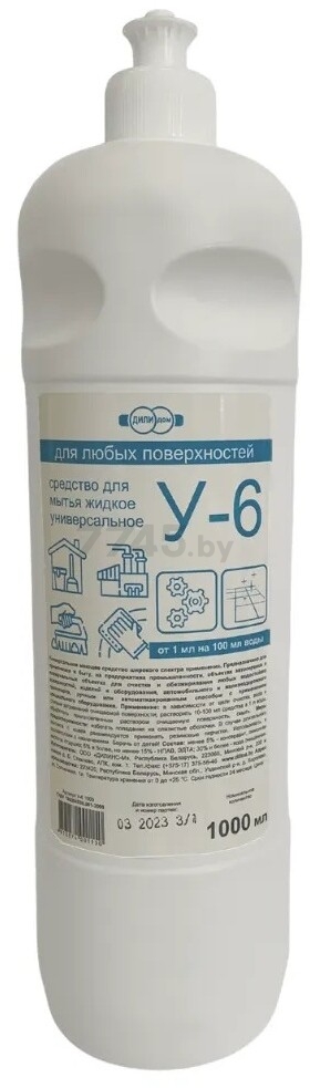 Средство для мытья полов и стен ДИЛИ ДОМ У-6 1 л (У-6 1000)
