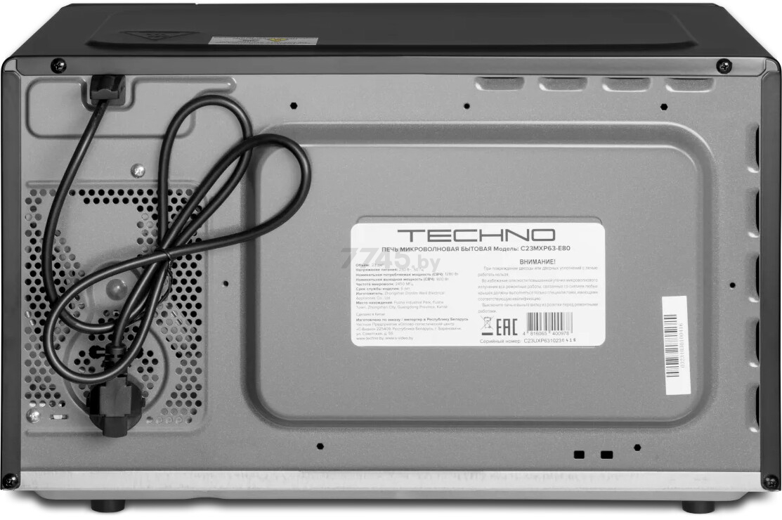 Печь микроволновая TECHNO C23MXP63-E80 - Фото 8