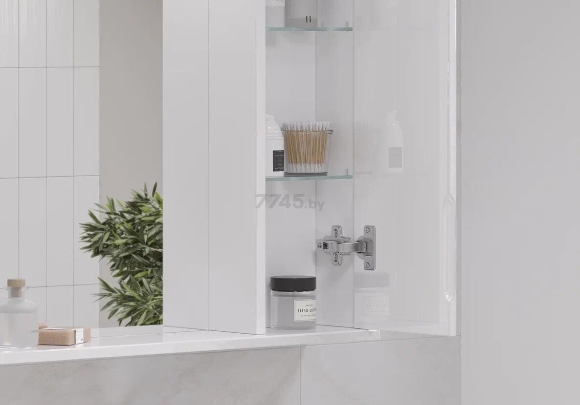 Шкаф с зеркалом для ванной VOLNA Joli 80 правый (zsJOLI80.R-01) - Фото 6