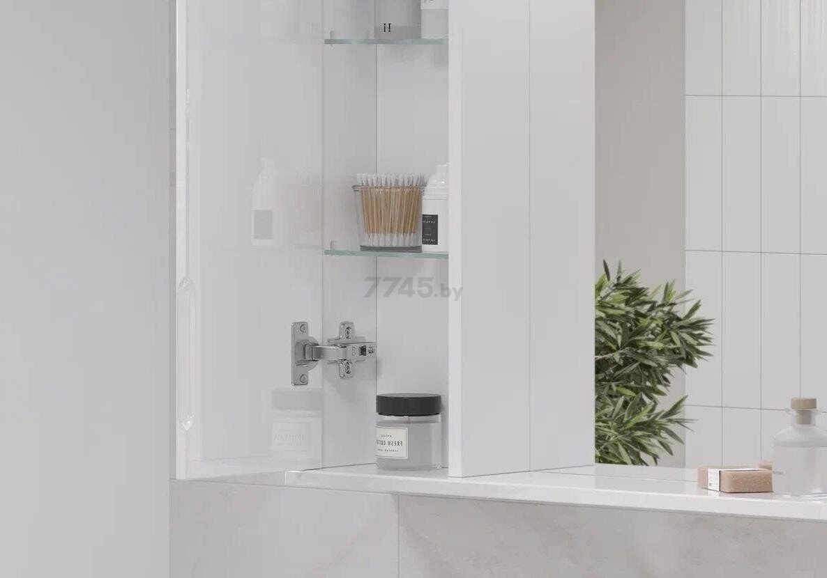 Шкаф с зеркалом для ванной VOLNA Joli 80 левый (zsJOLI80.L-01) - Фото 8