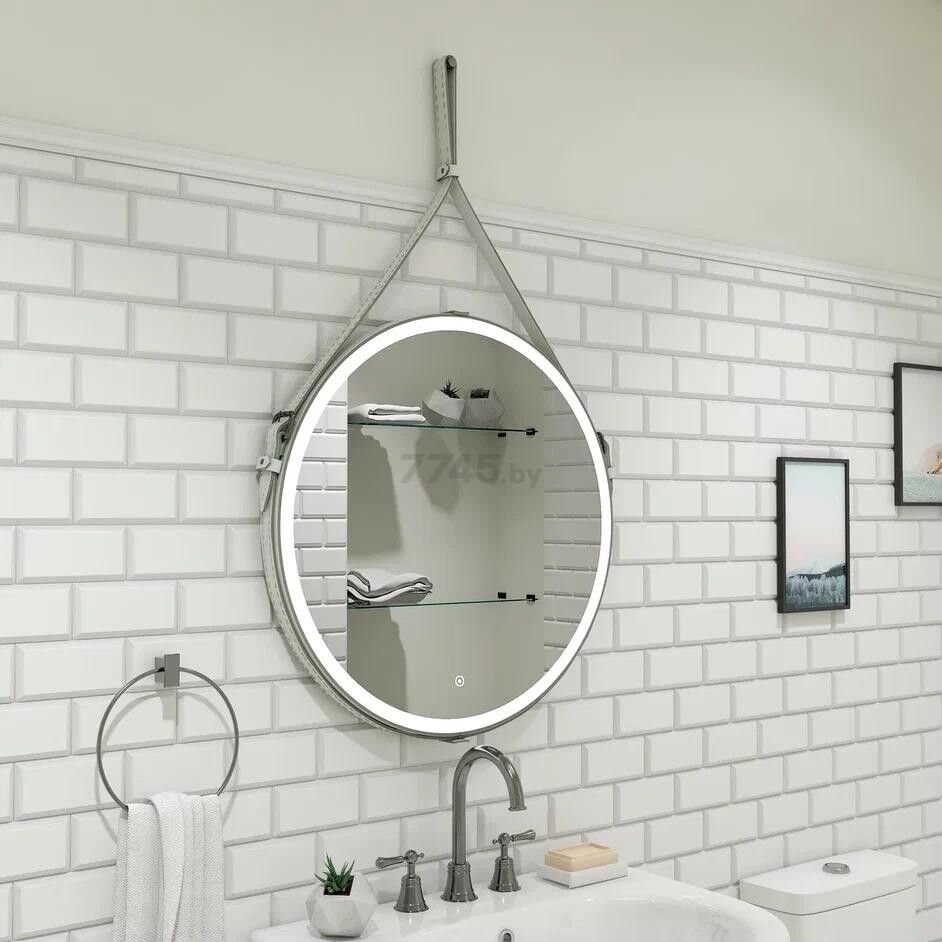 Зеркало для ванной с подсветкой КОНТИНЕНТ Millenium White LED D800 (ЗЛП1706) - Фото 10