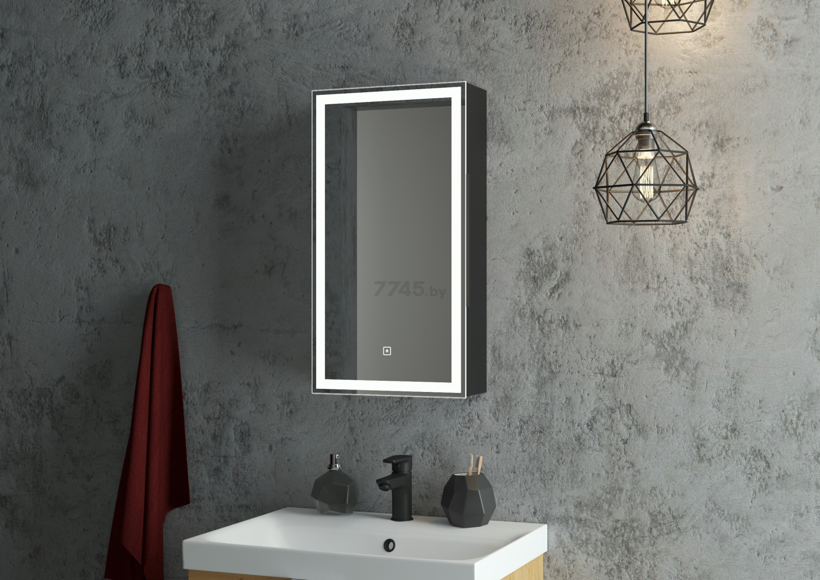 Шкаф с зеркалом для ванной КОНТИНЕНТ Mirror Box LED 35 левый (МВК063) - Фото 11