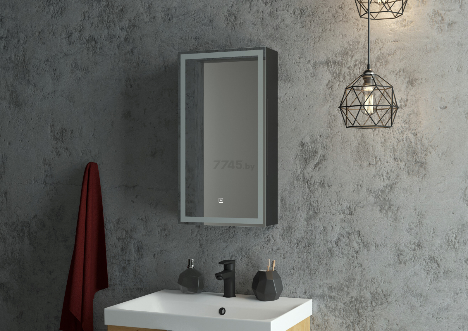 Шкаф с зеркалом для ванной КОНТИНЕНТ Mirror Box LED 35 левый (МВК063) - Фото 8