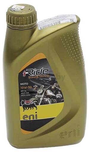 Масло четырехтактное 10W30 полусинтетическое ENI I-RIDE MOTO 1 л (ENII-RIDEMOTO10W30/1)