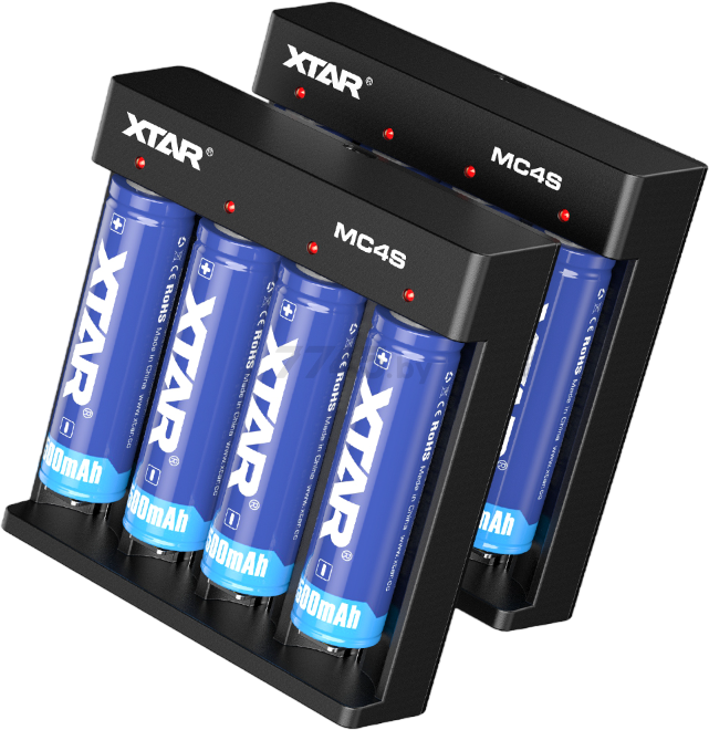 Зарядное устройство для аккумуляторов XTAR MC4S с USB кабелем - Фото 5