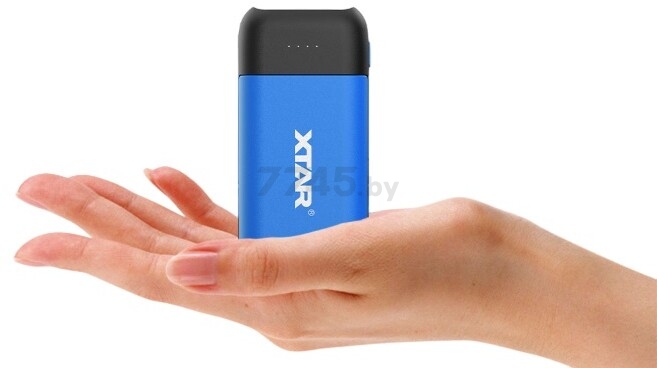Зарядное устройство для аккумуляторов XTAR PB2C-blue с USB кабелем - Фото 5