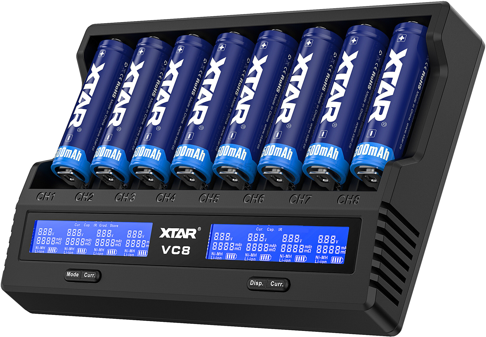 Зарядное устройство для аккумуляторов XTAR VC8 с USB кабелем - Фото 5