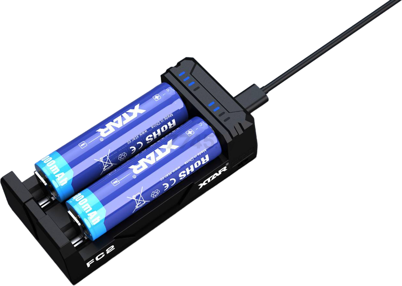 Зарядное устройство для аккумуляторов XTAR FC2 с USB кабелем - Фото 2