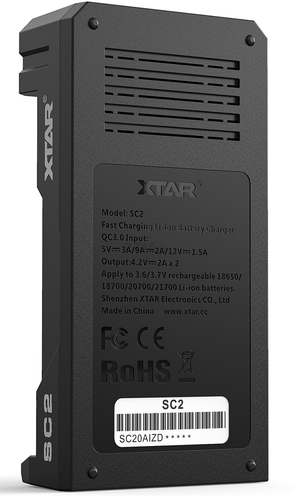 Зарядное устройство для аккумуляторов XTAR SC2 с USB кабелем - Фото 2