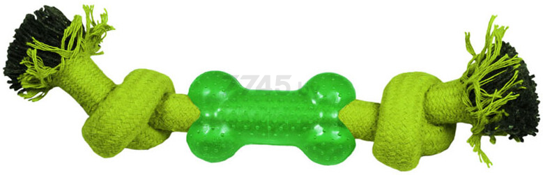Игрушка для собак TRIOL Веревка-канат, 2 узла и кость 24 см (12111065)