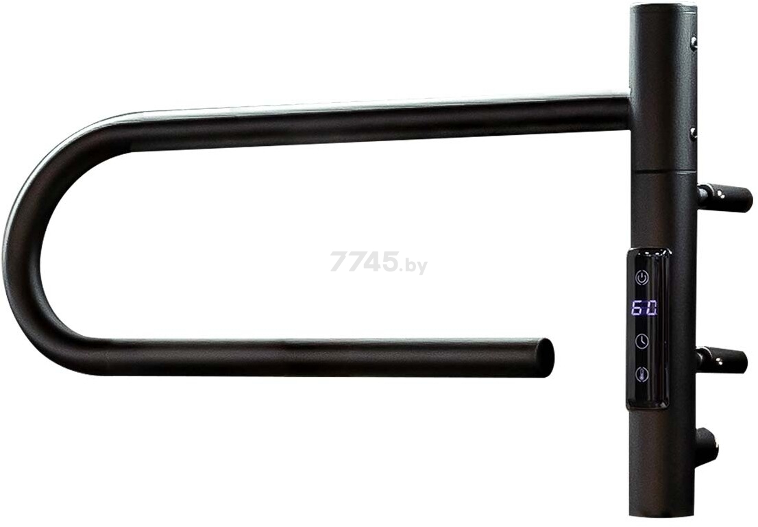 Полотенцесушитель электрический GLOSS&REITER Smart E2.L.39x25.R1 мyap черный - Фото 2