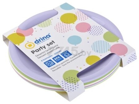 Набор тарелок пластиковых DRINA Luna 6 штук (10632) - Фото 2