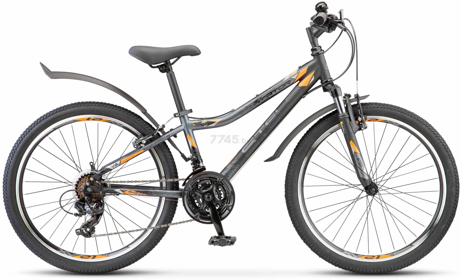 Велосипед детский STELS 24" Navigator 410 V V010 антрацитовый/черный (LU095419)