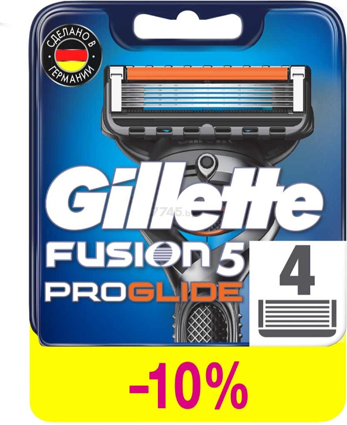 Кассеты сменные GILLETTE Fusion5 ProGlide 4 штуки (7702018085514)