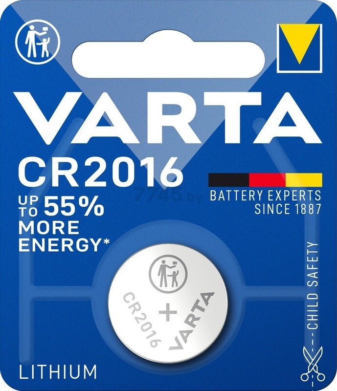 Батарейка CR2016 VARTA 3 V литиевая