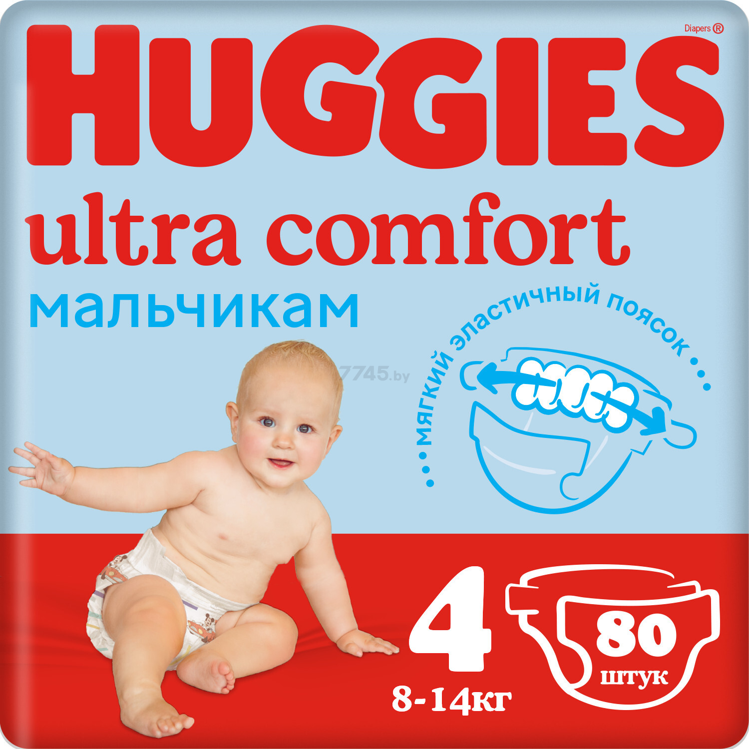 Подгузники HUGGIES Ultra Comfort 4 Maxi 8-14 кг 80 штук (5029053543673)