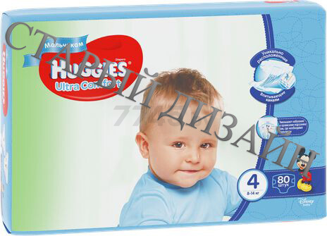 Подгузники HUGGIES Ultra Comfort 4 Maxi 8-14 кг 80 штук (5029053543673) - Фото 5
