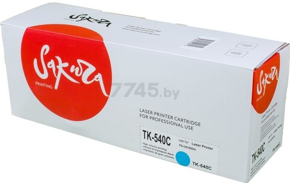 Картридж SAKURA TK540C для Kyocera Mita FS-C5100DN голубой (SATK540C)