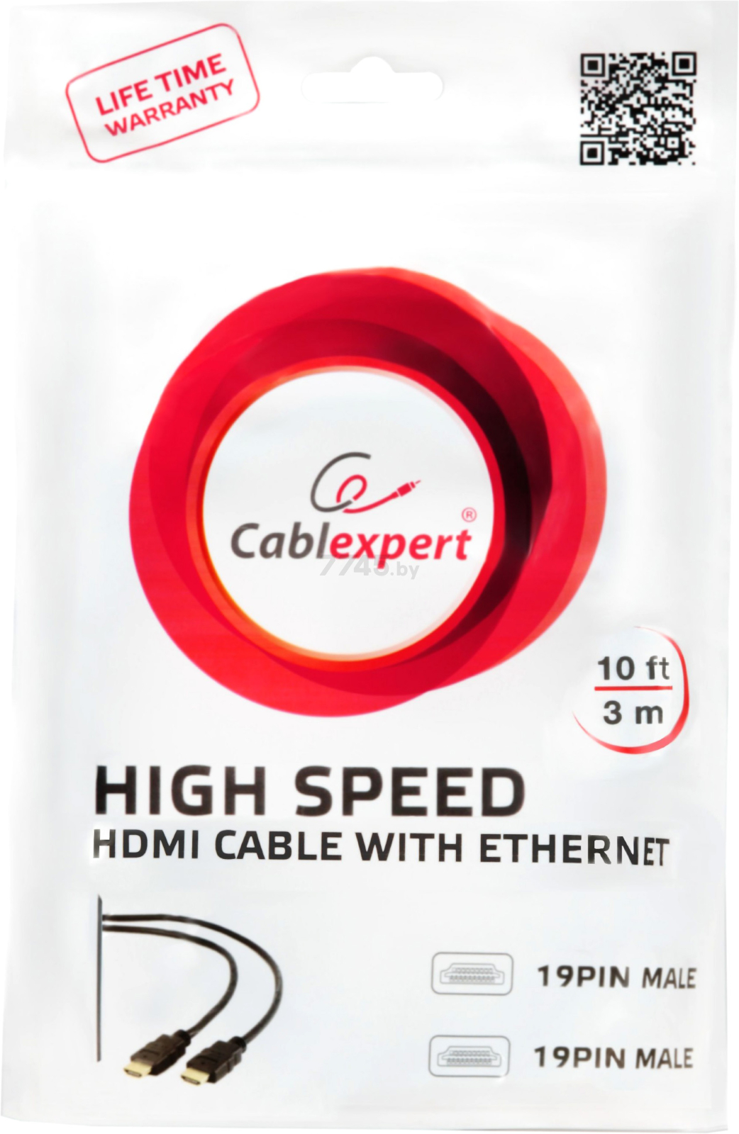 Кабель GEMBIRD Cablexpert HDMI+Ethernet CC-HDMI4-W-1M - Фото 3
