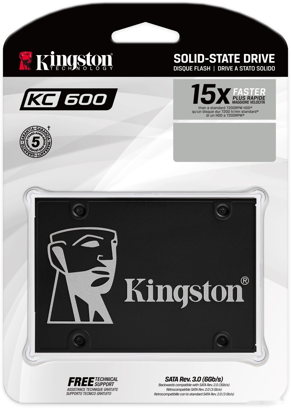 SSD диск Kingston KC600 1024GB (SKC600/1024G) - Фото 4