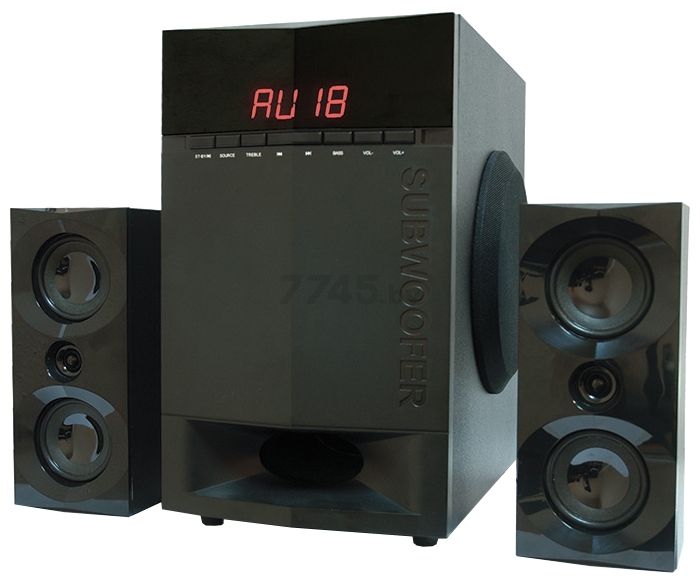 Акустическая система DIALOG Progressive AP-230 BLACK - 2.1, 35W+2*15W RMS, Bluetooth, USB+SD reade
