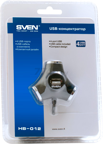 USB-хаб SVEN HB-012 4xUSB - Фото 4