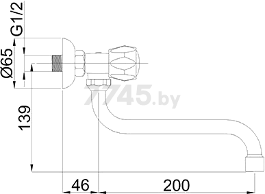 Кран для одной воды RUBINETA R-9 Eco (R93001) - Фото 2