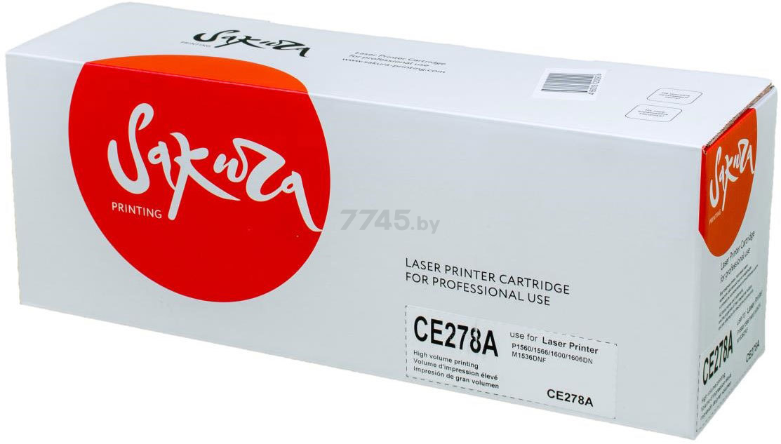 Картридж для принтера SAKURA CE278A/CRG728 черный для HP (SACE278A/CRG728)