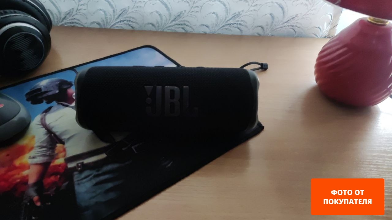 Колонка портативная беспроводная JBL Flip 6 Black - Фото 3