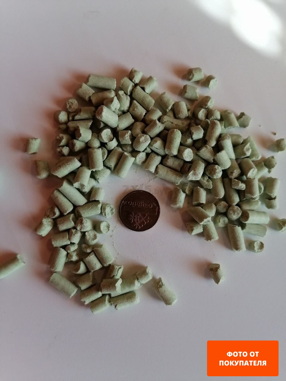 Наполнитель для туалета растительный комкующийся БАРСИК Tofu зеленый чай 30 л, 16,1 кг (92089)