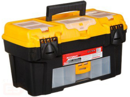 Ящик для инструмента пластмассовый АТЛАНТ 43х23,5х25 см (18") с консолью и секциями 