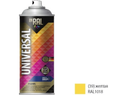 Эмаль аэрозольная универсальная желтый 1018 39 INRAL Universal Enamel 400 мл 