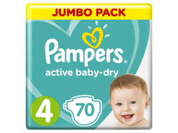 Подгузники PAMPERS Active Baby-Dry 4 Maxi 8-14 кг 70 штук 