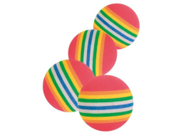 Игрушка для кошек TRIXIE Радужный мячик из пены d 4 см 4 штуки 