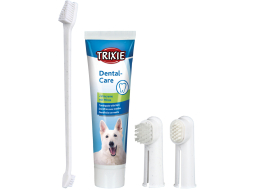 Набор для чистки зубов у собак TRIXIE 3 разных щетки и зубная паста 100 г 