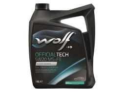 Моторное масло 5W20 синтетическое WOLF OfficialTech MS-FE 4 л 