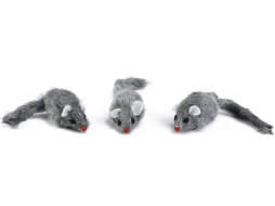 Игрушка для кошек BEEZTEES Мышь с коротким ворсом 5 см белый 3 штуки (8712695032687)