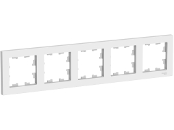 Рамка пятиместная SCHNEIDER ELECTRIC AtlasDesign белая 