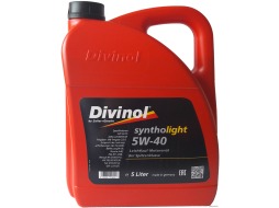 Моторное масло 5W40 синтетическое DIVINOL Syntolight 5 л 