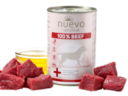 Влажный корм для собак NUEVO Sensitive говядина консервы 400 г 