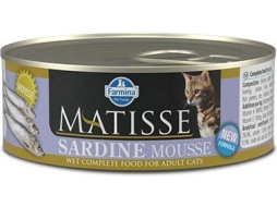 Влажный корм для кошек FARMINA Matisse Mousse сардина консервы 85 г 