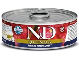 Влажный корм для кошек FARMINA N&D Quinoa Weight Management консервы 80 г 