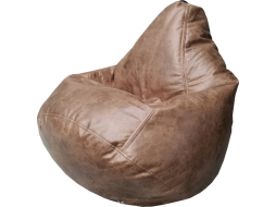 Кресло-мешок FLAGMAN Груша Макси экокожа коричневый 