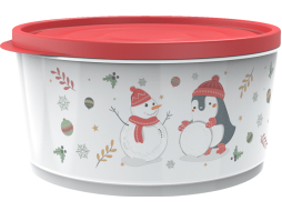 Контейнер пластиковый для пищевых продуктов круглый BEROSSI Christmas